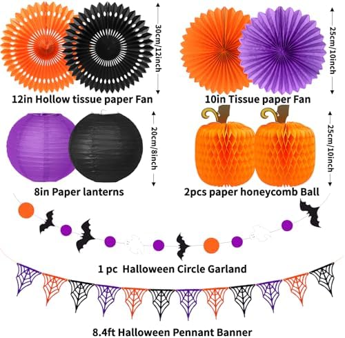 Orange Black & Purple Halloween Party Decorations