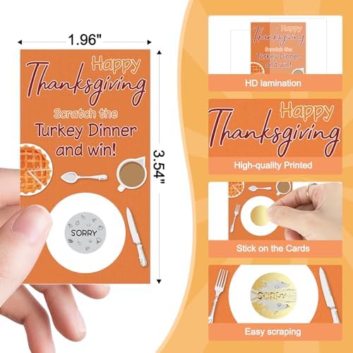 Thanksgiving Scratch Off Cards, Find The Turkey to Win, Fun Thanksgiving Games for Family Party, Family Activities, Friendsgiving, Fall Holiday Games