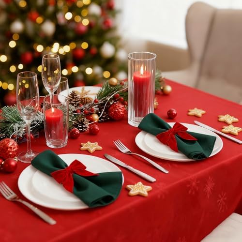 Christmas Napkin Rings Set of 6 for New Year,Wedding Table Decor