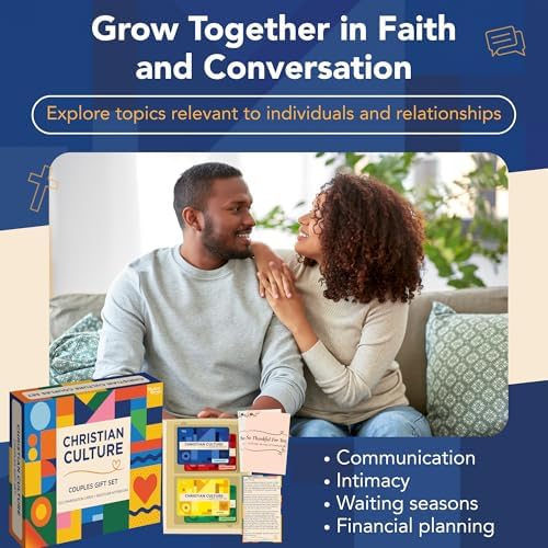 Kulture Games Christian Couples Gift Set - 133 Faith-Based Conversation Cards with 2 Gratitude Notebooks + Date Night Adventures - Couples Game for Adults, Wedding Set