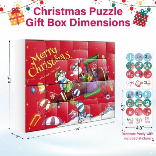 2026 Empty Christmas Advent Calendar Box Set for DIY 2 Pack