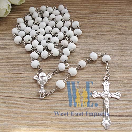 WE 12-Pack First Holy Communion Scented Rosary Favors with Box and Bag