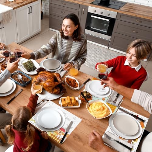 16PCS Thanksgiving Coloring Placemats, Large Kids Paper Thanksgiving DIY Placemats for Classroom Crafts Activity Party Supplies (Classic)