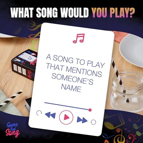 Game That Song - Music Party Game for Adults & Families | Card Game for Game Night | Compete to Play the Best Song | 3-6 Players or Groups