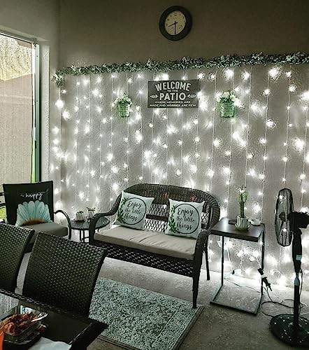 Lepro Lighting Ever 306 LED Curtain Lights Cool White, Hanging Fairy Lights