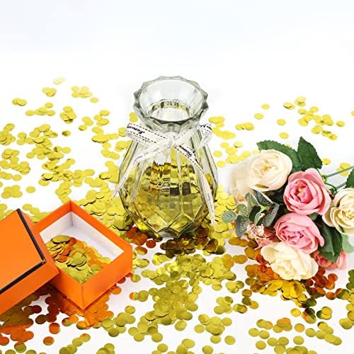 VCOSTORE Gold Round Tissue Confetti for Baby Shower Wedding Decor