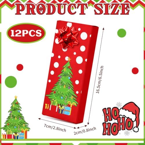 TaoBary 12 Pack Christmas Gift Card Boxes 6.5 x 2.76 x 0.79 Inches,Green