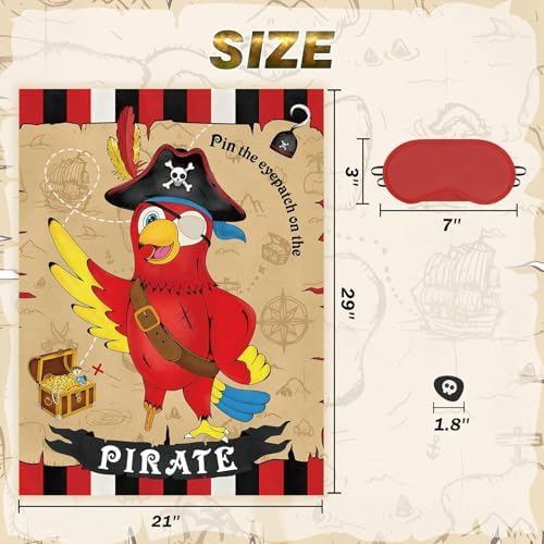 WERNNSAI Pirate Party Game for Kids Boys Pirate Party Decorations