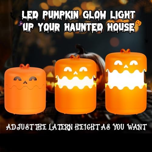 Rechargeable Halloween Pumpkin Lantern Light Collapsible Jack O Lantern