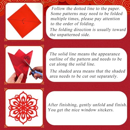 Ideal Swan 30Pcs Chinese New Year Window Stickers 15 Spring Festival Clings