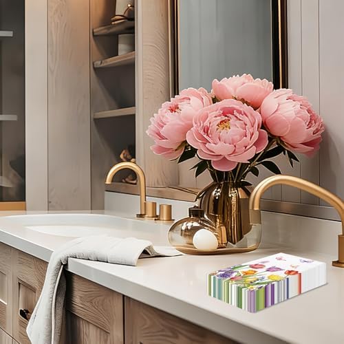 Spring Watercolor Tulip Paper Napkins 100pcs