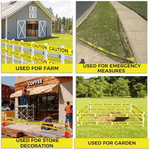 SWRT 1 Roll Premium Yellow Caution Tape, 3 Inch x 330FT Halloween Decor