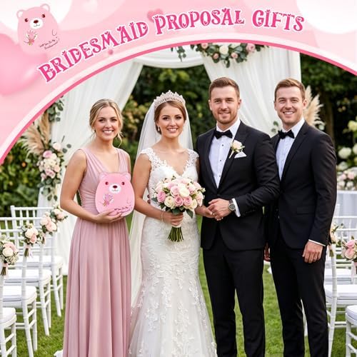 Pink Teddy Bear,Bridesmaid Proposal Gifts - Will You Be My Bridesmaid