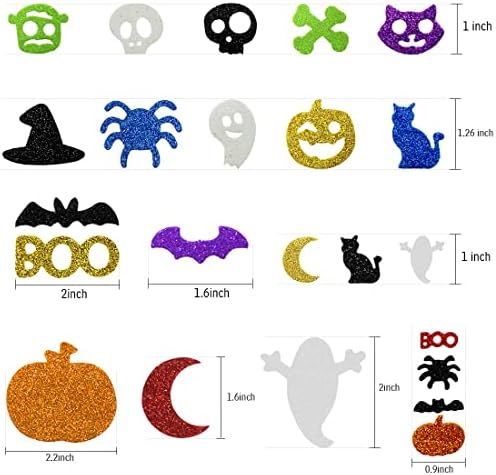 500 Pcs Halloween Foam Stickers Glitter Foam Stickers Halloween Craft