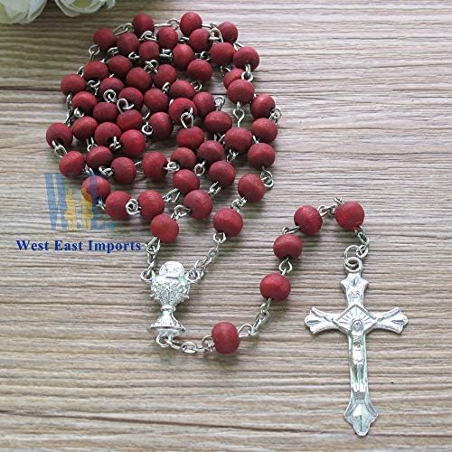 WE 12-Pack First Holy Communion Scented Rosary Favors with Box and Bag