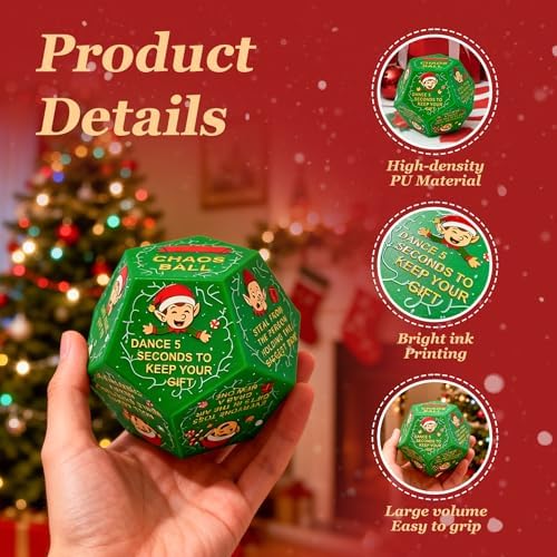 2026 Santa Swap Gift Exchange Dice,Exchange Gifts,Christmas Stocking Stuffers for Teen Men Women, Anniversary Birthday Gifts for Men Women, Large Dice Party Gifts for Xmas