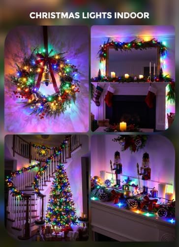 LED Christmas Lights Indoor Outdoor, 33FT 100 Count Mini String Lights