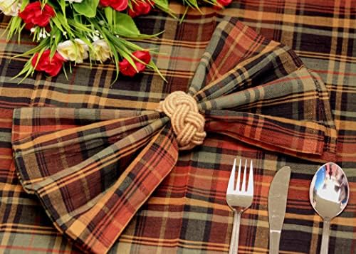Alpha Living Home Jute Woven Napkin Rings, Nautical, Brown, Set of 12