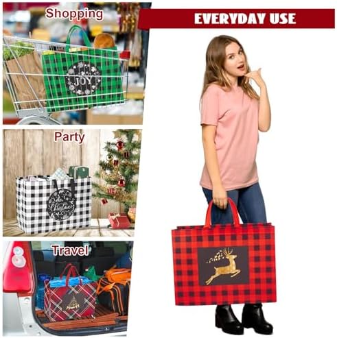 Heetobcos 8 Pack 17" Extra Large Christmas Gift Bags with Handles