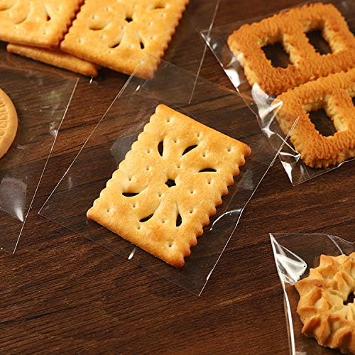 Morepack 3x5 In Cookie Bags Clear Self Sealing Cellophane Treat Bags 200Pcs