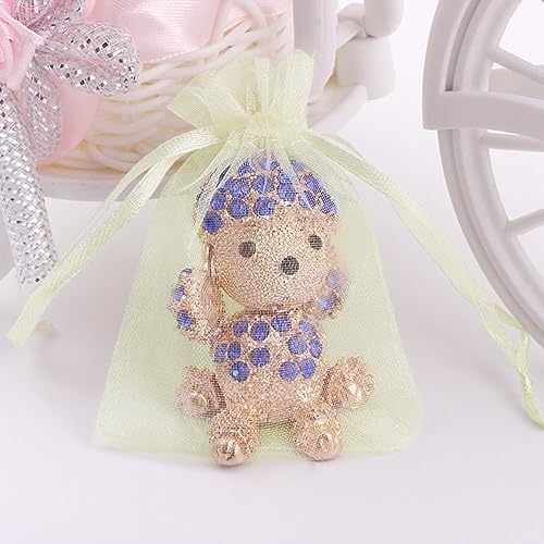 Wudygirl 100 PCS 5"x7" Organza Bags Lvory Gift Bags with Drawstring