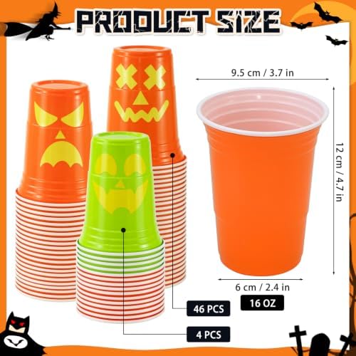 50 Pcs Halloween Pumpkin Punch Game Set, DIY Prizes Fall Party Supplies