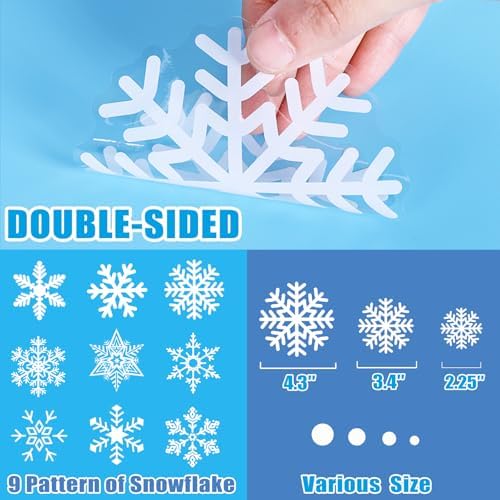 Snowflakes Window Clings, 449PCS Christmas Winter Decorations Stickers