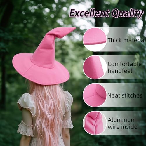 Witch Hat, 18IN Wizard Hat Cosplay Accessories for Halloween