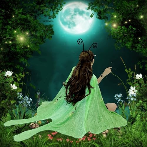 Halloween Butterfly Wings Costume for Womens, Moth Wings Butterfly Cape Adult Costume with Mask & Headband(3pcs)