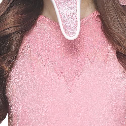 Fun World Girls' Shimmer Ghost Face Costume, Large 12-14, Pastel Pink
