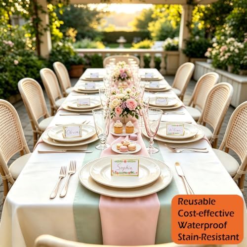 20pcs Food Labels for Party Buffet, 3.5"x2"Acrylic Sign Holder,Place Cards