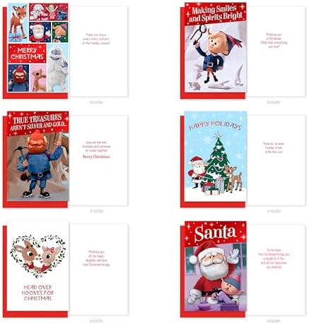 American Greetings 15 ct. Rudolph the Red-Nosed Reindeer Boxed Christmas Cards with Envelopes and Sticker Seals, (Rudolph Movie)
