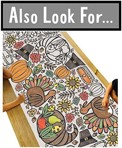 Tiny Expressions Fall-Themed Giant Coloring Tablecloth for Kids