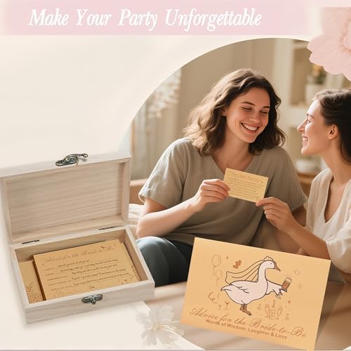 Advice And Wishes For Bride To Be, Wedding Advice Cards For Bridal Shower Decorations, Bridal Shower Games, Advice & Wishes Box For The Bride, Wedding Games For Reception, Style-002