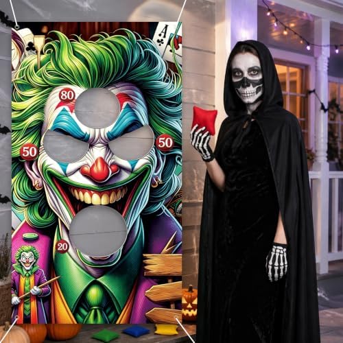 6Pcs Halloween Clown Bean Bag Toss Game Set