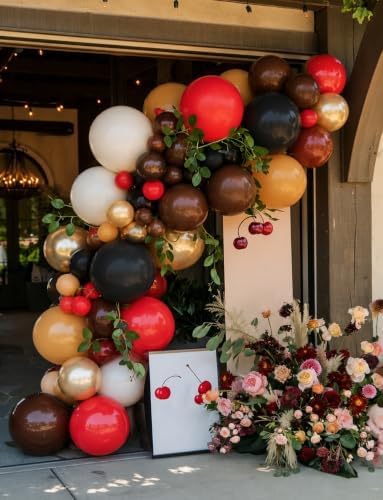 Double Stuffed Fall Balloon Arch Kit, 148 Pcs Pre-Nested Balloons