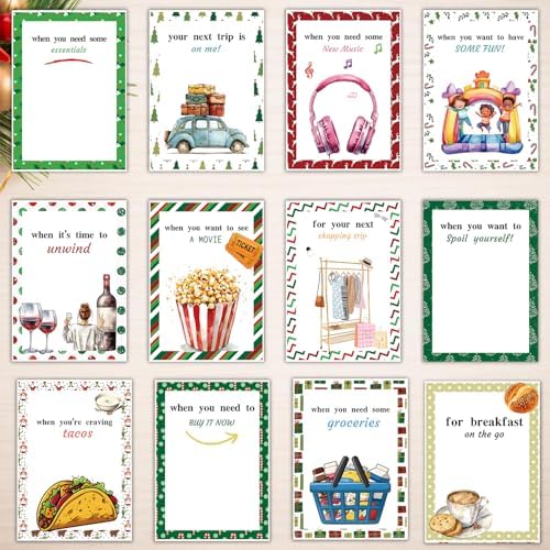 Semyifu Christmas Gift Card Book - Surprises on Every Page, DIY Spiral-Bound Merry Christmas College Survival Kit, Greeting Card Book for Students & Graduation Gifts (S10)