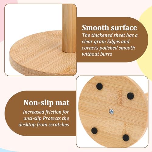 Giantree 8 Pack Wood Donut Stand, 10.62in Farmhouse Donut Display Stand for Dessert Table Party Doughnut Tower Bagel Holders for Party Christmas Birthday New Year Wedding