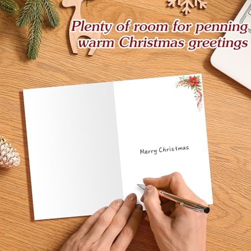 D4DREAM Poinsettia Funny Friend Christmas Card for Best Female Friend