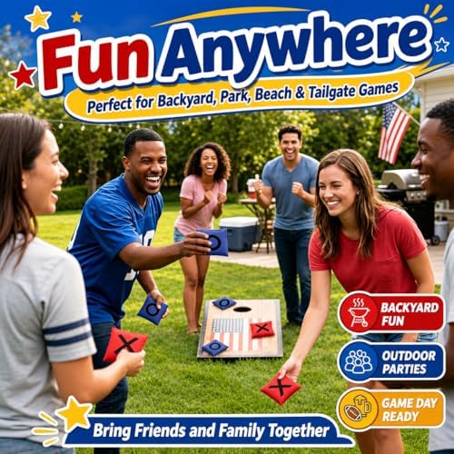 Bean Bags for Tossing Tic Tac Toe and Cornhole Toss Games