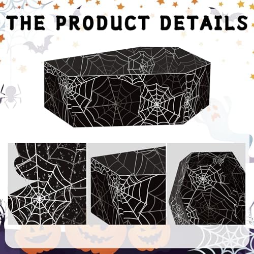 FRIDAY NIGHT 24 PCS Halloween Paper Food Tray Disposable Coffin Bowl