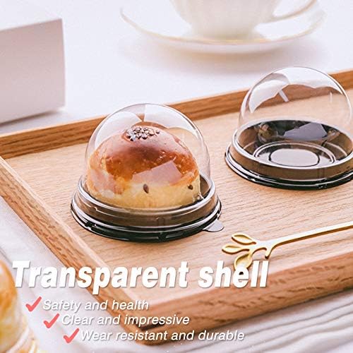 Clear Plastic Mini Cupcake Container,50 PC Desk Pet Containers