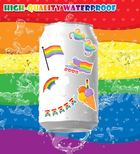 HSHFAMIIY Pride Stickers,100Pcs Pride Accessories, Gay Stickers