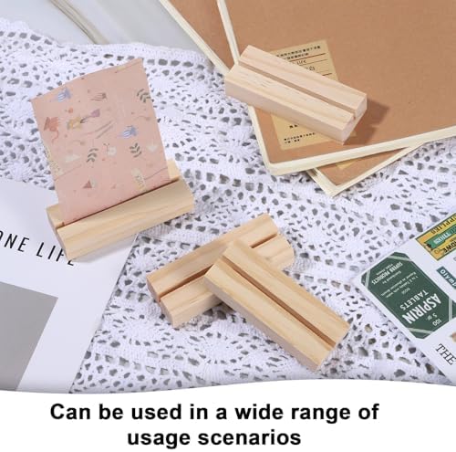 6Pcs Wood Table Number Stands, Wood Place Card Holders, Picture & Name Card Holders for Acrylic Signs, Table/Wedding/Ceremony/Home/Party/Decoration Holders