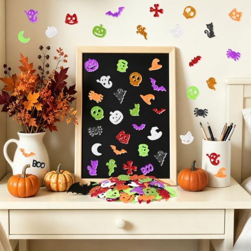 504 PCS Halloween Foam Stickers, Glitter Halloween Stickers, 8 Sheets