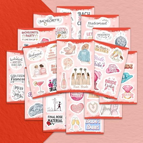 100Pcs Bachelorette Stickers for Scrapbooking, Bride Stickers for Water Bottle - Bachelorette Party Supplies - Gift for Women & Men
