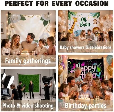 Custom Backdrop Personalized 8x6 Ft, Customized Photo Backdrop Banner with Picture Logo, Personalized Background for Photography, Gift for Birthday, Baby Shower, Christmas Decorations, Made in USA