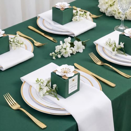 FEIYI 20 PCS Favor Boxes, Emerald Candy Boxes 2.55x2.55x2.55