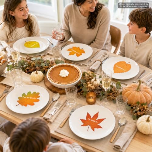 200 Pcs Thankful for Leaves Place Cards Thanksgiving Place Card I Am Thankful for Fall Leaf Table Cards Autumn Maple Leaf Seating Name Card Plate Decor for Thanksgiving Dinner Harvest Desktop Decor