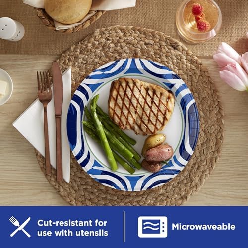 Dixie Ultra Large Paper Plates 10 Inch, Heavy Duty Disposable Plates, 44 ct